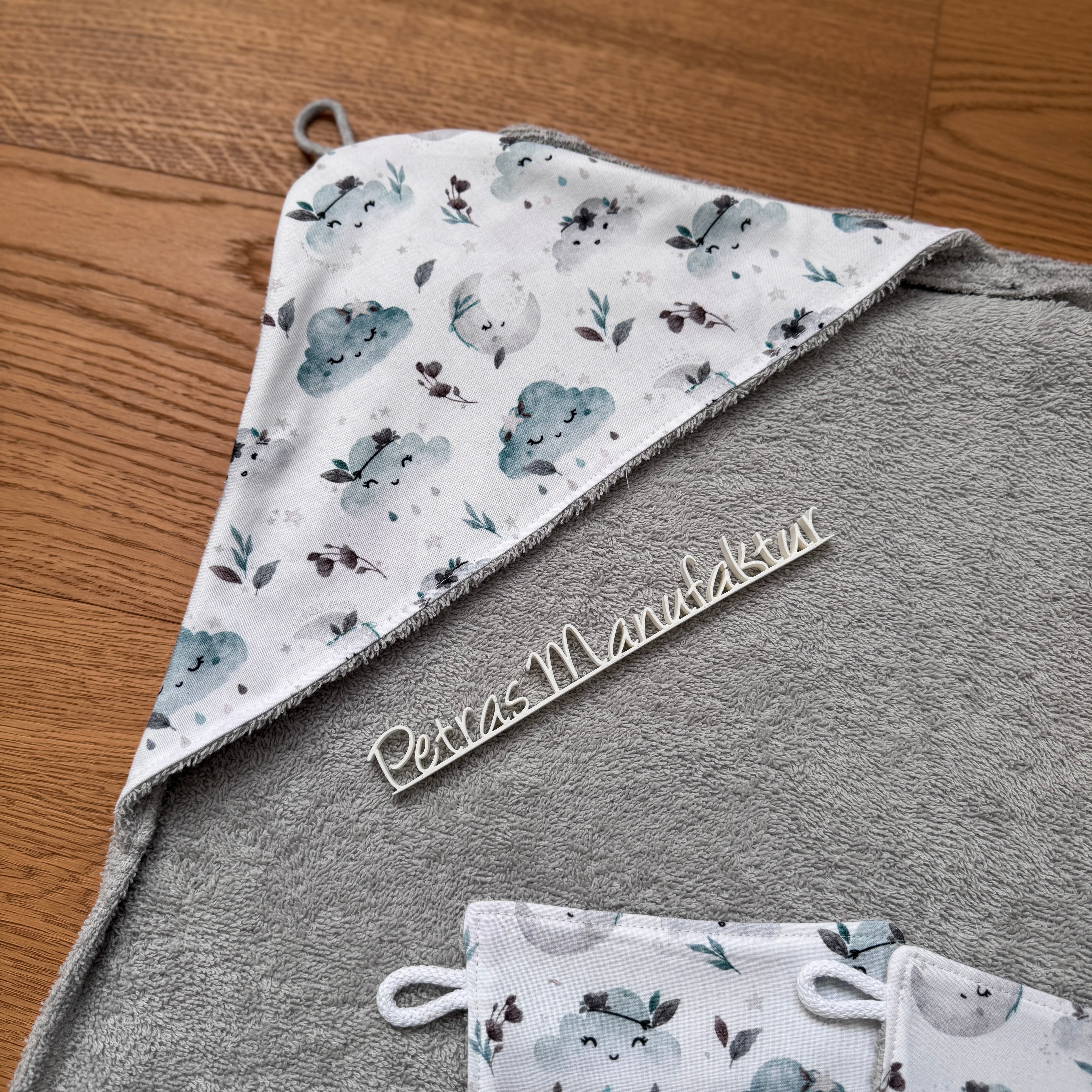 Badetuch-Set „Wolken mint“